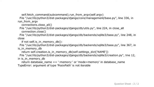 Django : Django TypeError: argument of type 'PosixPath' is not iterable смотреть онлайн