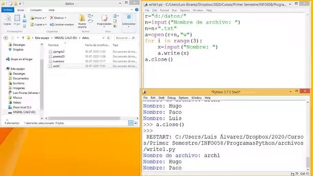 Python Archivos. Uso de write( ) смотреть онлайн