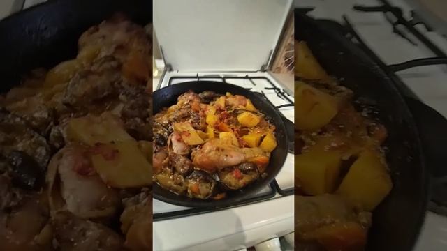 Кассероль чугунная.Приготовил Первое блюдо!!! смотреть онлайн