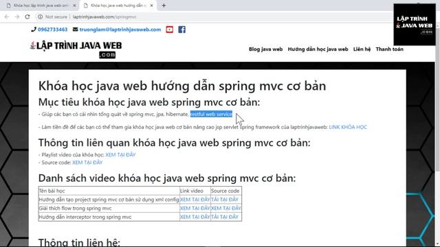 Học lập trình java spring mvc spring framework jsp hibernate jpa cơ bản miễn phí смотреть онлайн