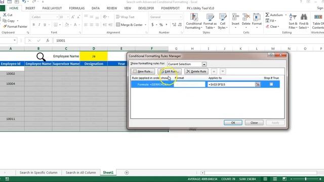 Conditional Formatting: Search Text from Specific or all columns in Excel смотреть онлайн