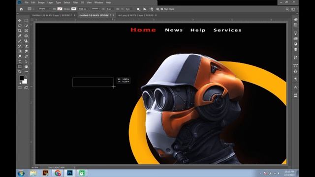 Web UI Design in Adobe Photosho | adobe photoshop tutorial 2023 | UX & UI Design смотреть онлайн