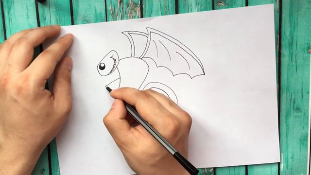 Как Нарисовать Крутого Дракончика Легко | How To Draw A Cool Dragon Easily смотреть онлайн