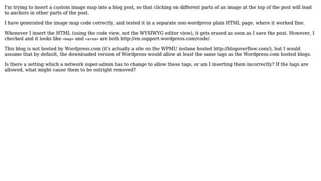 Wordpress: How can I insert an image map into a Wordpress blog post? смотреть онлайн