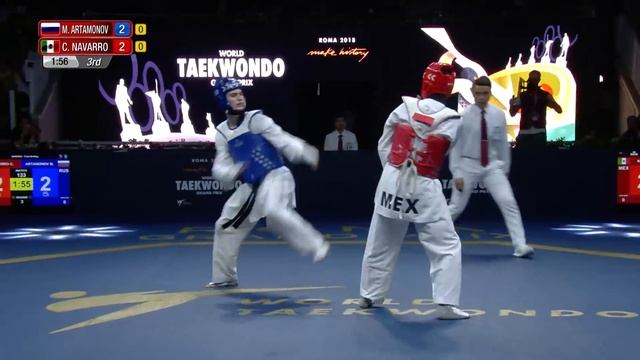 Roma 2018 World Taekwondo GP -Final [Male -58Kg] ARTAMONOV, MIKHAIL(RUS) Vs NAVARRO, CARLOS(MEX) смотреть онлайн
