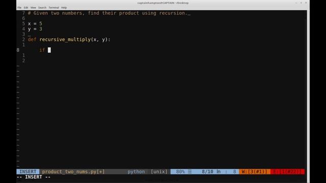 Algorithms in Python: Recursion -- Product of Two Numbers смотреть онлайн