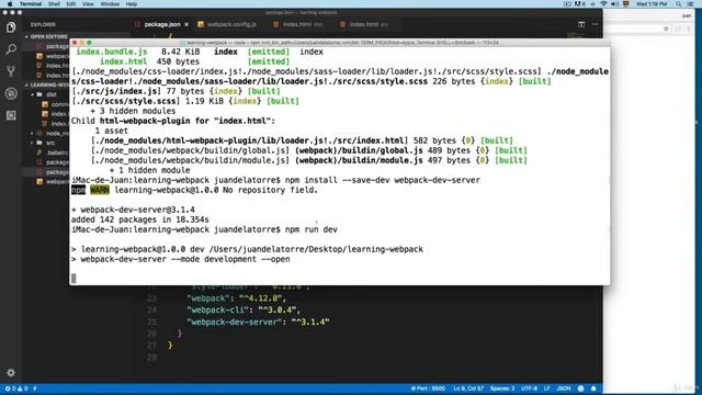 15 Adding webpack dev server смотреть онлайн