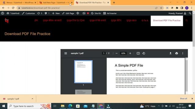 How To Set PDF File To WordPress Site Home Page | Embed PDF File In WordPress Site Home Page смотреть онлайн