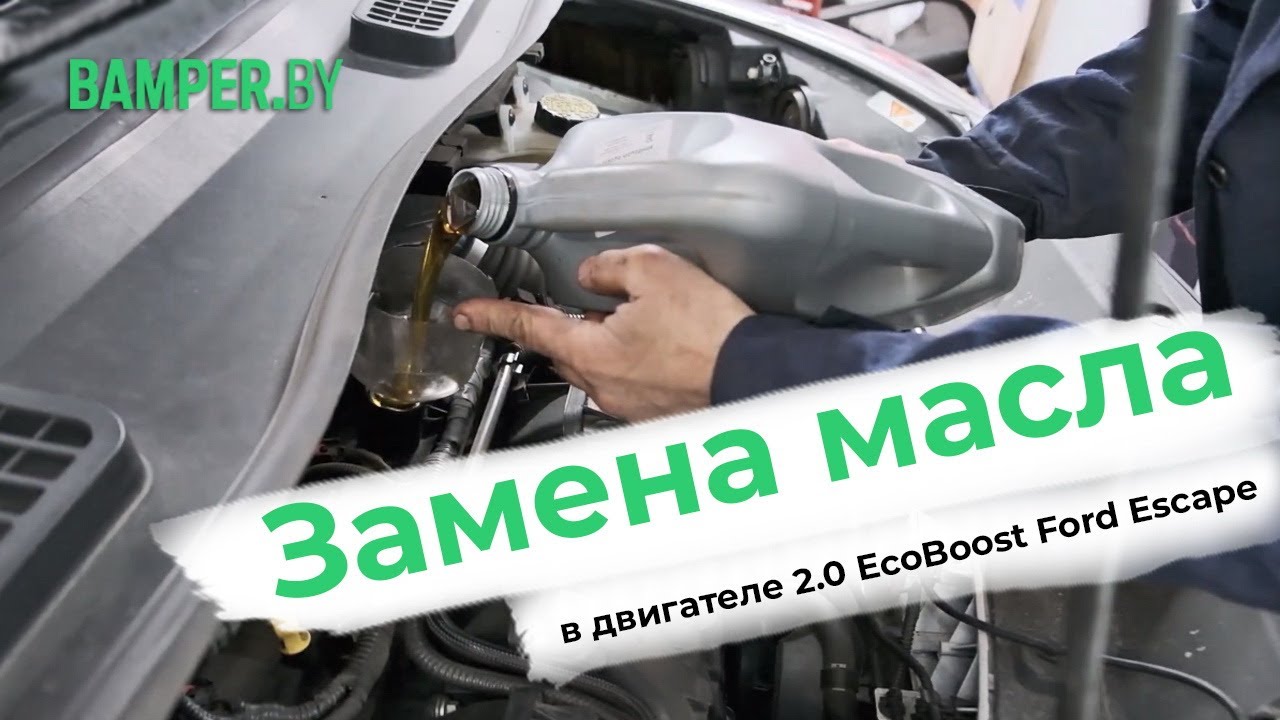 Замена масла в двигателе 2.0 EcoBoost Ford Escape смотреть онлайн
