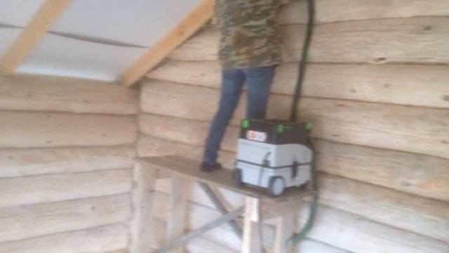 Финишная шлифовка бревна смотреть онлайн