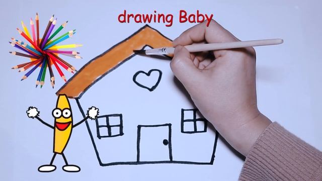 House drawing learning to draw drawing for kids/Как нарисовать Дом поэтапно легко смотреть онлайн