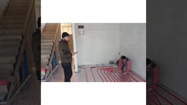 Теплый пол , размотка трубы Timelaps смотреть онлайн