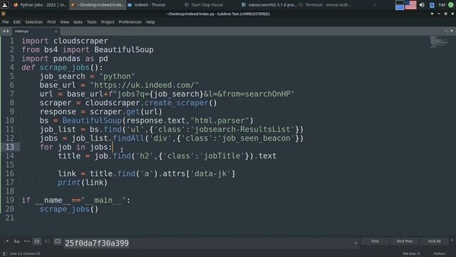 Web Scraping Indeed Job Posts with Python смотреть онлайн
