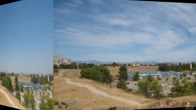 Испания. Мадрид. Небо, природа. Вид на горы Sierra de Guadarrama смотреть онлайн
