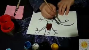 рисование скворечник