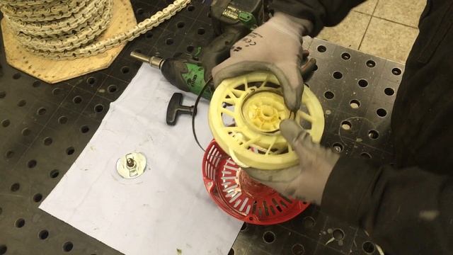 Сборка разборка ручного стартера на мотобуксировщик смотреть онлайн