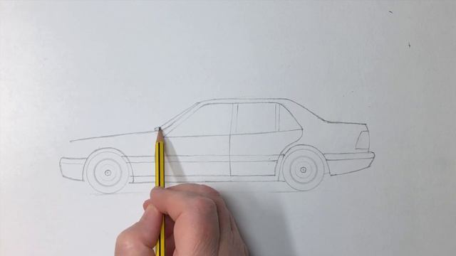 Как нарисовать машину Мерседес Кабан | MERCEDES S - class W 140 смотреть онлайн