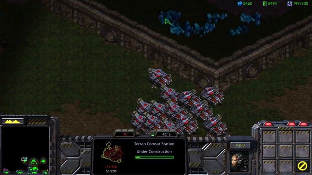 Starcraft Remastered Terran 1 vs 7 AI Jungle Rumble Location 7/8 HARDEST LOCATION смотреть онлайн