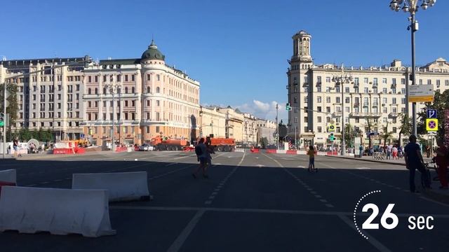Проект 60sec №739. В Москве полностью перекрыта Тверская улица