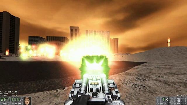 Brutal Doom Platinum 3.0 + Neural Upscale - Meathook, Nuke, Beta BFG9000 and more | 4K/60 смотреть онлайн