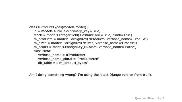 Django : Foreignkeyfield - verbose name not shown in form смотреть онлайн