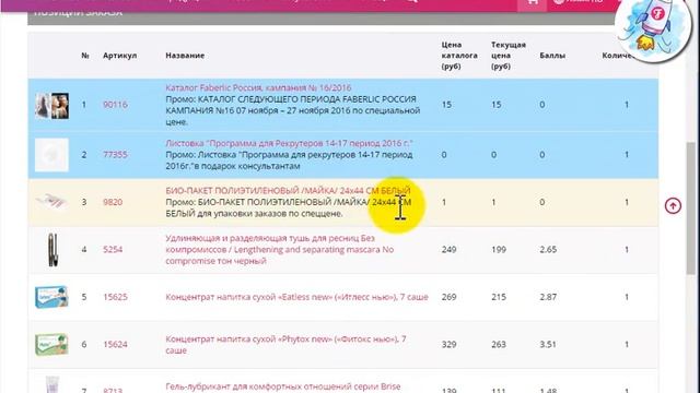Фаберлик (Faberlic). Как посмотреть, что заказал новичок?