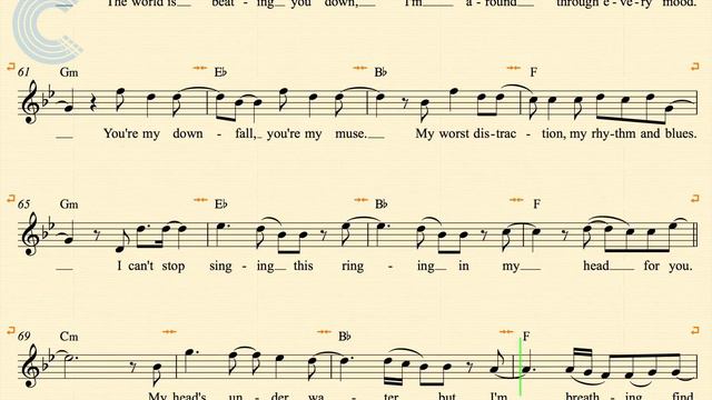 Flugelhorn - All of Me - John Legend - Sheet Music, Chords, & Vocals смотреть онлайн