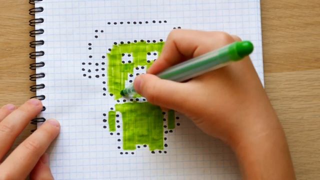 КРИПЕР В НАУШНИКАХ из MINECRAFT ! РИСУНКИ ПО КЛЕТОЧКАМ - PIXEL ART смотреть онлайн