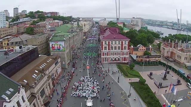 День города 155 лет Влаливостоку (квадрокоптер) 2015 Праздничное шествие смотреть онлайн