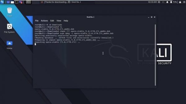 How to install Opera in Kali Linux