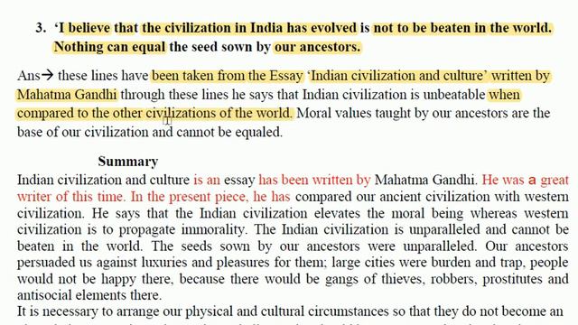 Answer Key : Indian Civilization and Culture | Class 12th English Bihar Board | Rainbow 2 | Part 3 смотреть онлайн