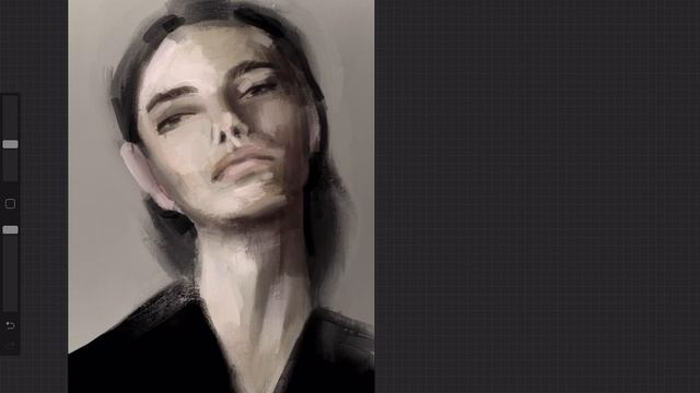 Рисую фэшн портрет по фото референсу на iPad Pro в Procreate, процесс рисования смотреть онлайн