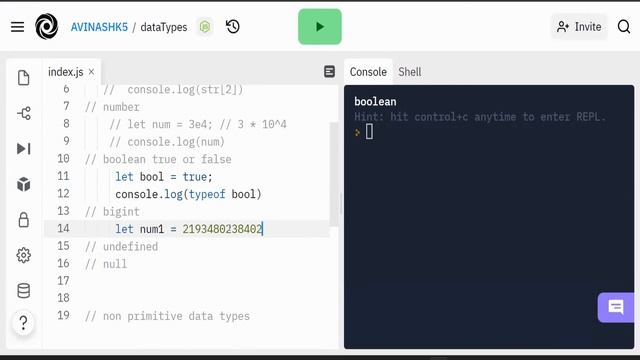 Different Types of data type in JavaScript смотреть онлайн