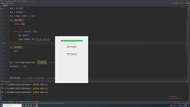 Work with Progressbar in Tkinter - Python [Detailed Video] смотреть онлайн