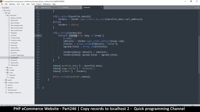#246 PHP Ecommerce website development | Copying data to localhost 2 | MVC OOP - Quick programming смотреть онлайн