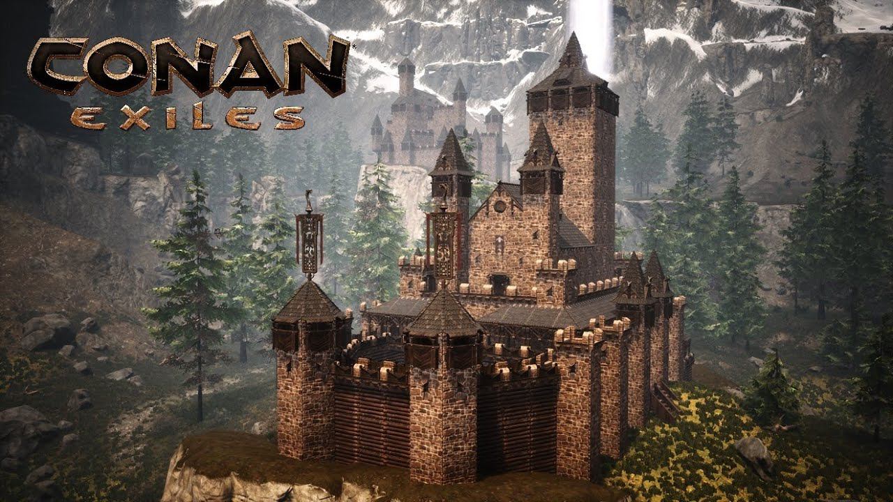 CONAN EXILES Building - Functional Castle DLC: PEOPLE OF THE DRAGON [timelapse]