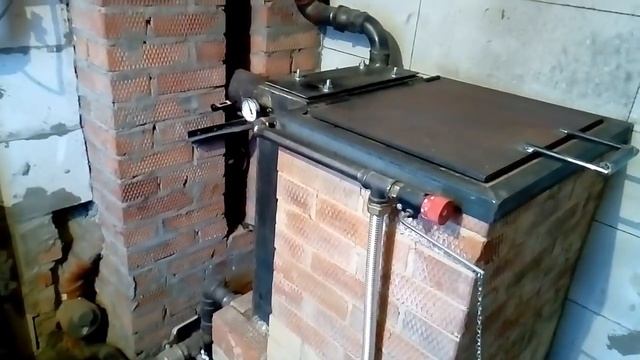 Шахтный котел из кирпича. Температура дымогазов на патрубке котла и на устье дымохода. смотреть онлайн
