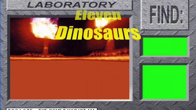 The ending lines from the DOS version of Save the Dinosaurs! from 3-D Dinosaur Adventure смотреть онлайн
