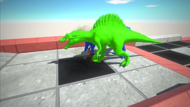 RED BLUE GREEN SPINO DEATH RUN - Animal Revolt Battle Simulator смотреть онлайн