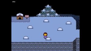 Прохождение Undertale  локация снежград