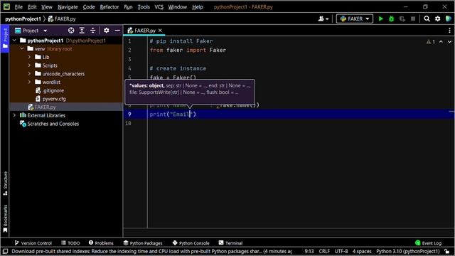 How To Generate Fake Data By PYTHON Faker package смотреть онлайн