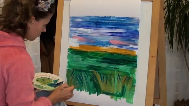Рисуем пейзаж смотреть онлайн
