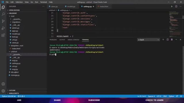 Create a URL Shortener using Django | Link shortener Django tutorial смотреть онлайн