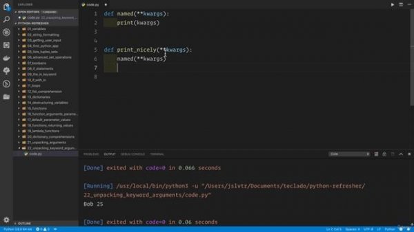 02 - A Full Python Refresher - 029 Unpacking keyword arguments