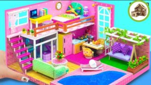 Шикарный Загородный миниатюрный вилла resort с офисным центром для богачейх из картона /292