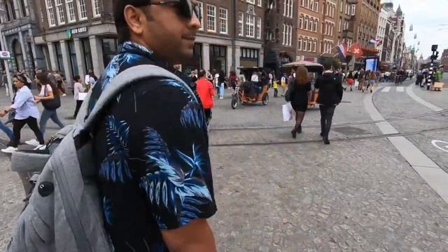 Dam Square Amsterdam ?? - Walking Tour смотреть онлайн