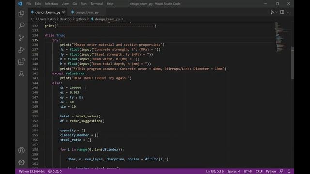 Beam Design Code using Python (Part 2/2 Main Code) смотреть онлайн