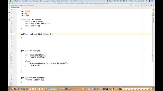 #25 - Stack Implementation in Java using Array - DataStructure Series Part 1 смотреть онлайн