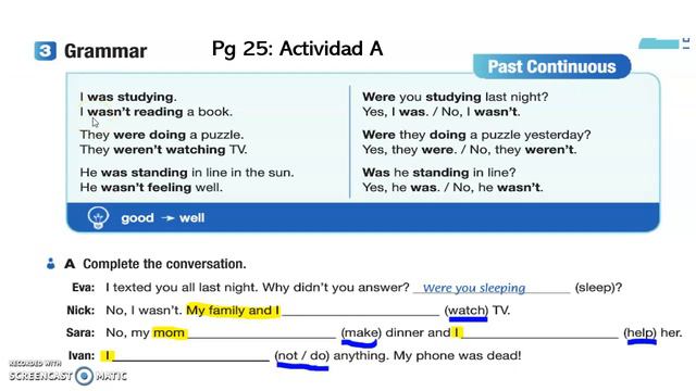 Inglés 3: Past Continuous смотреть онлайн