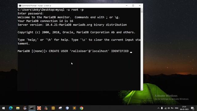 CREATE a new user & show all host user MySQL phpmyadmin MariaDB command line CMD смотреть онлайн
